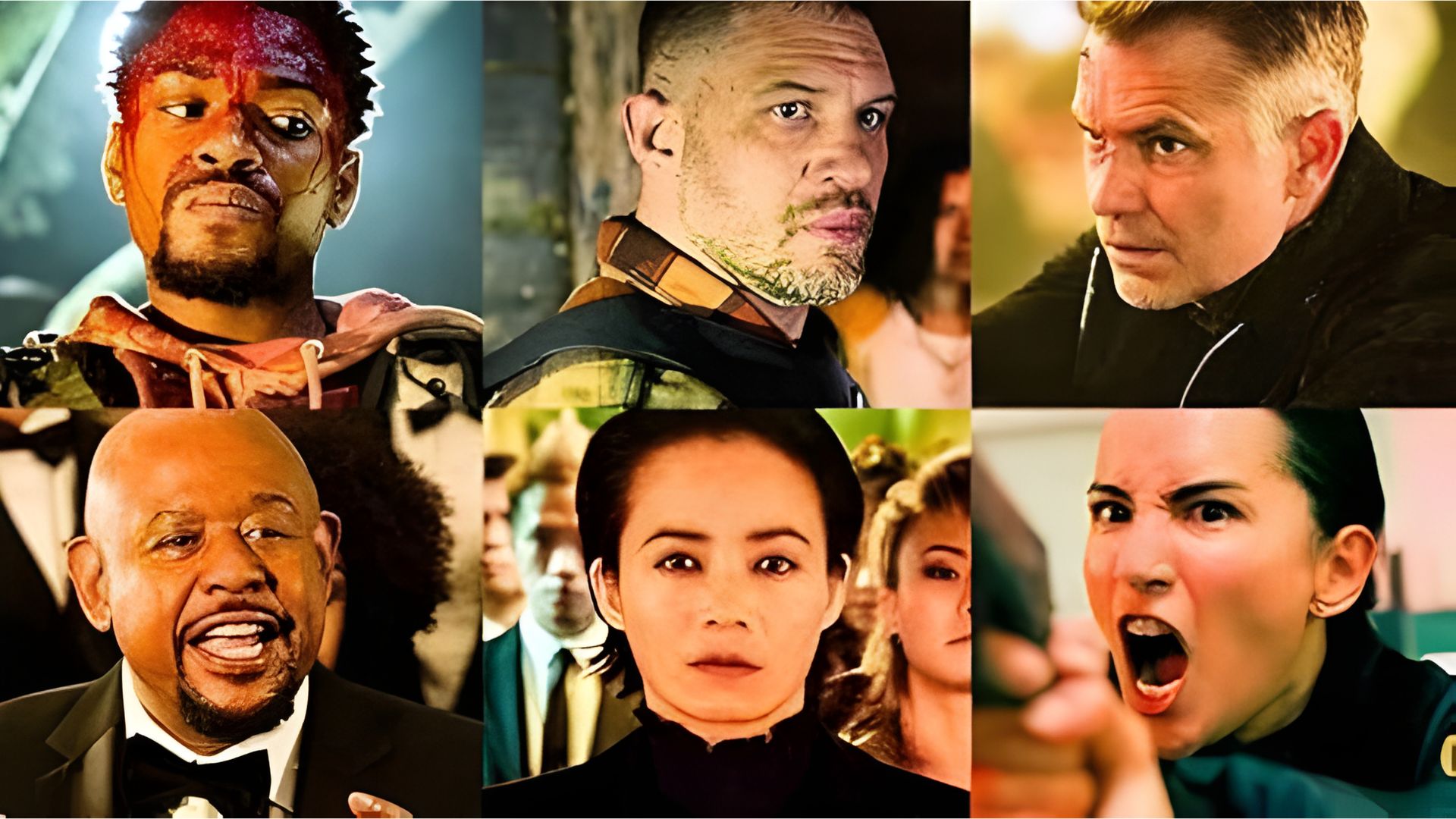  A collage featuring various actors and actresses from different genres and eras, showcasing their diverse talents.
