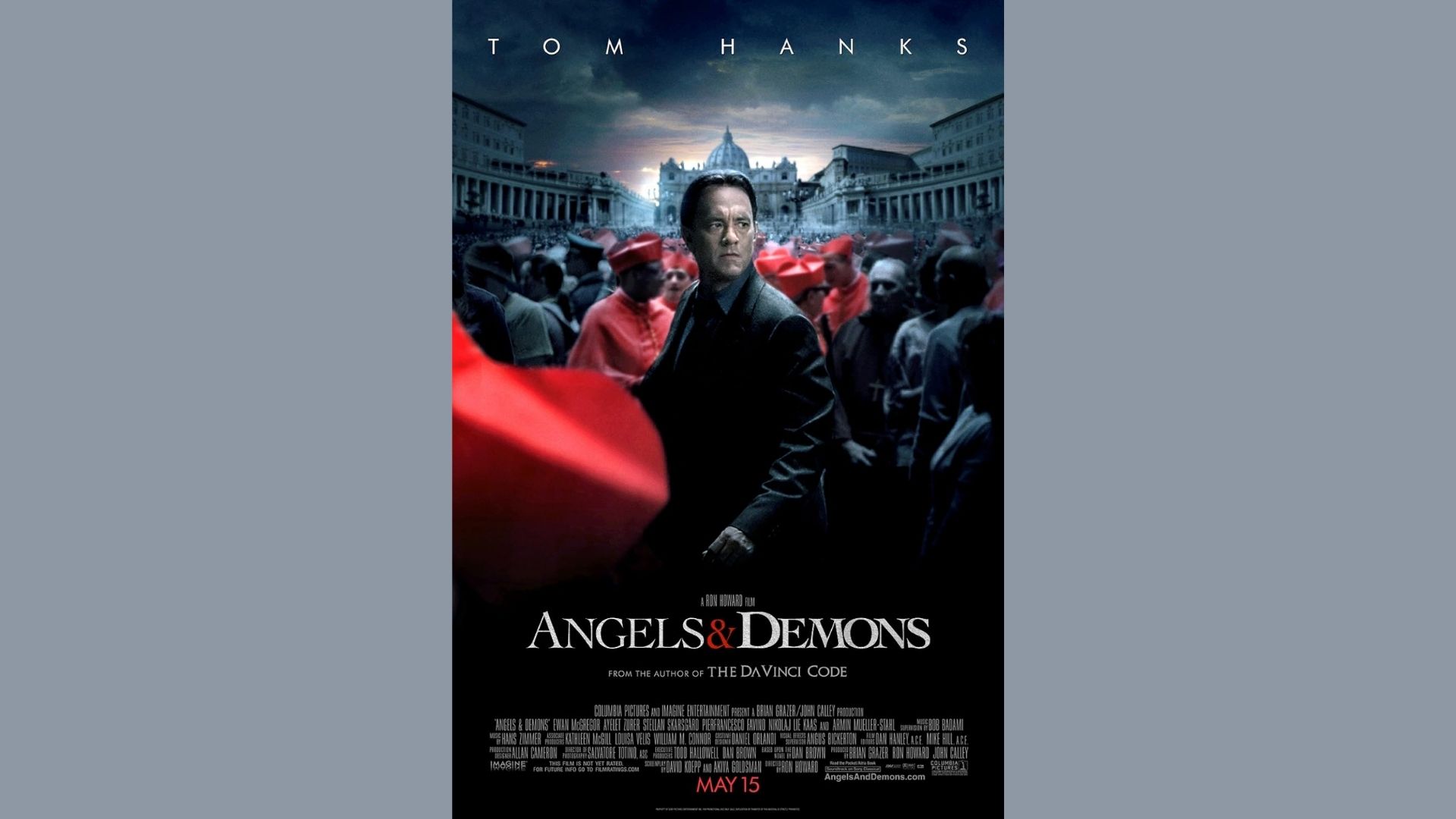 Movie poster for "Angels and Demons," featuring dramatic imagery of angels and dark elements symbolizing conflict.