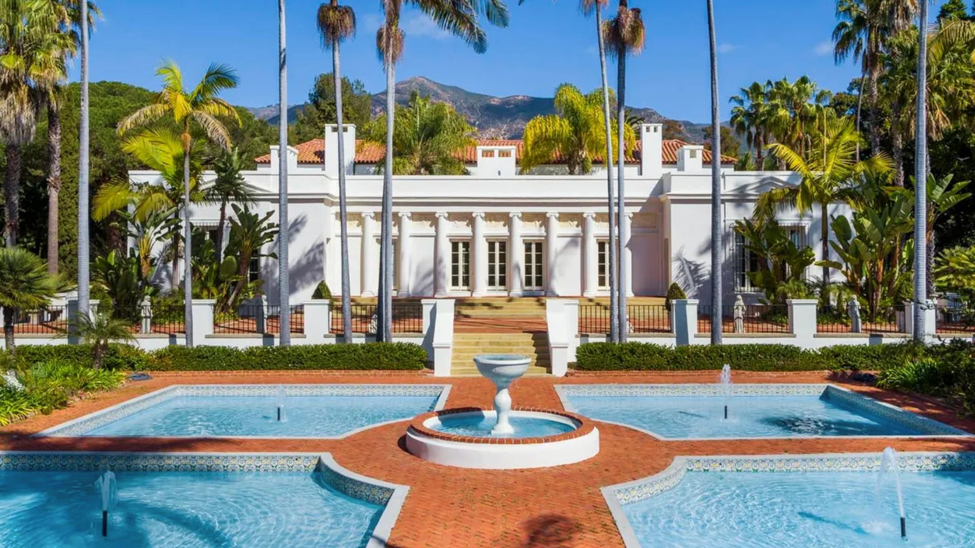 Montecito mansion, notable for its connection to Scarface film locations.