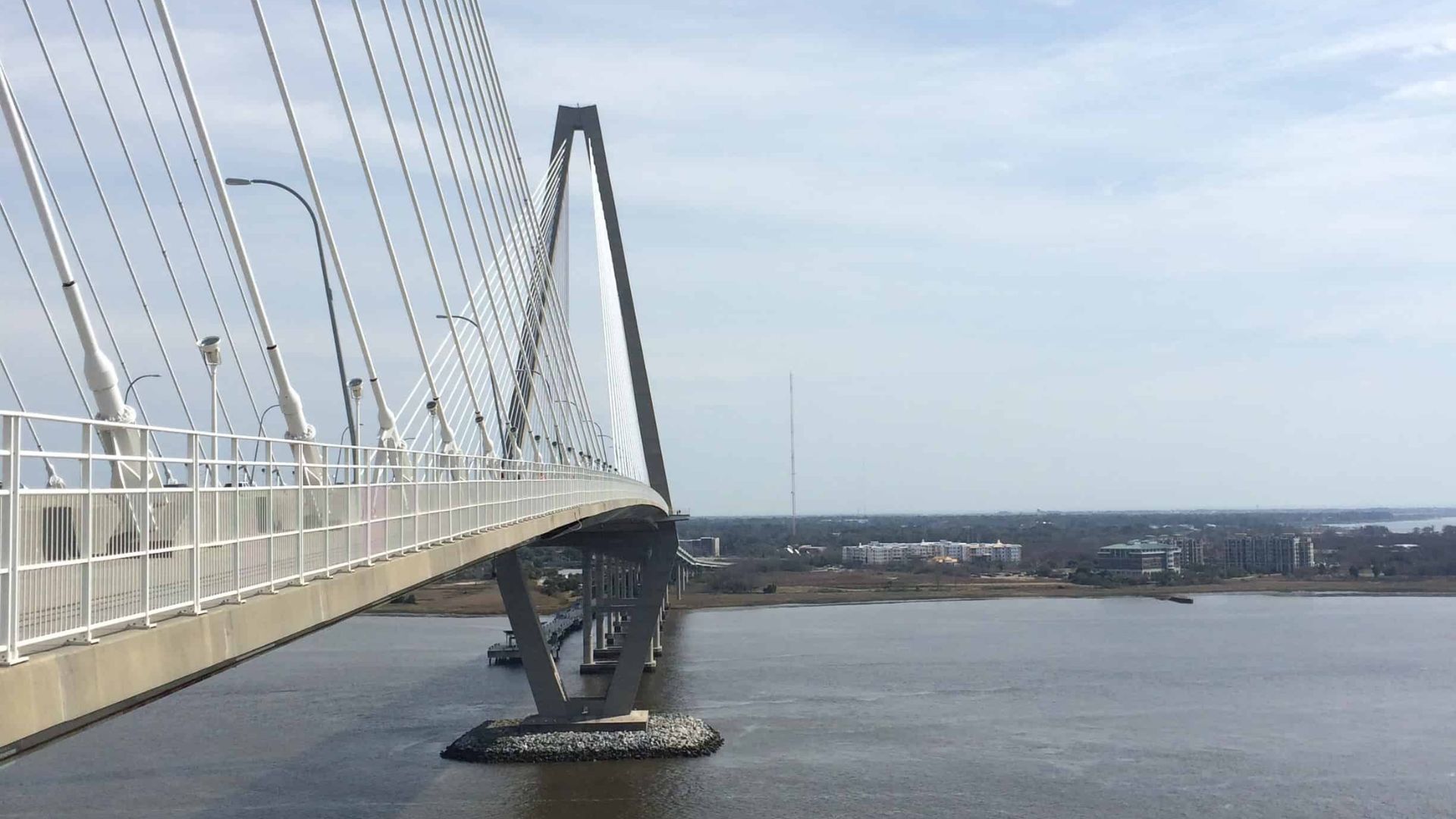 Side view of Ravenel Bridge Walking Path
