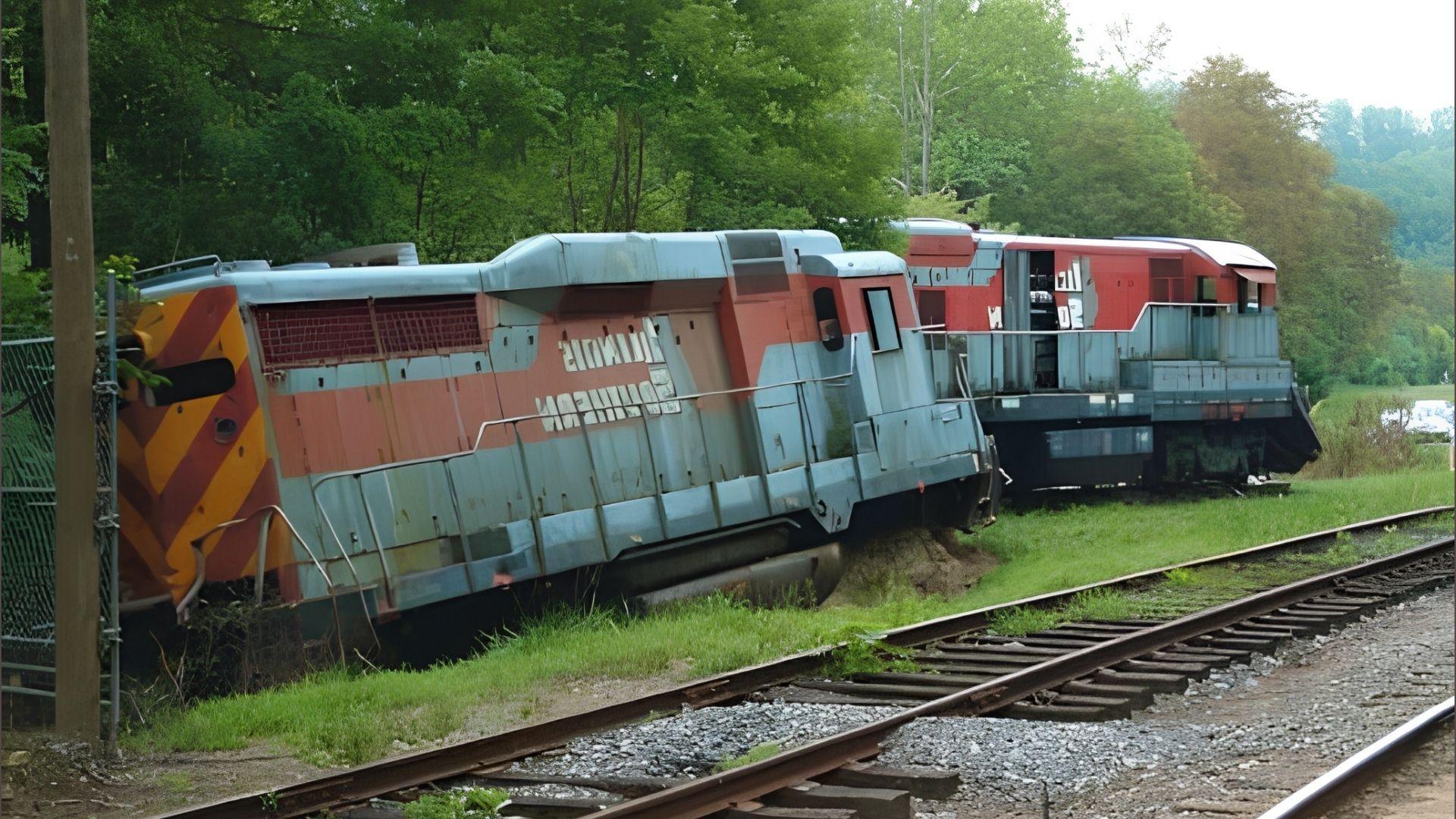 Crashed train cars from The Fugitive filmed near Dillsboro, North Carolina