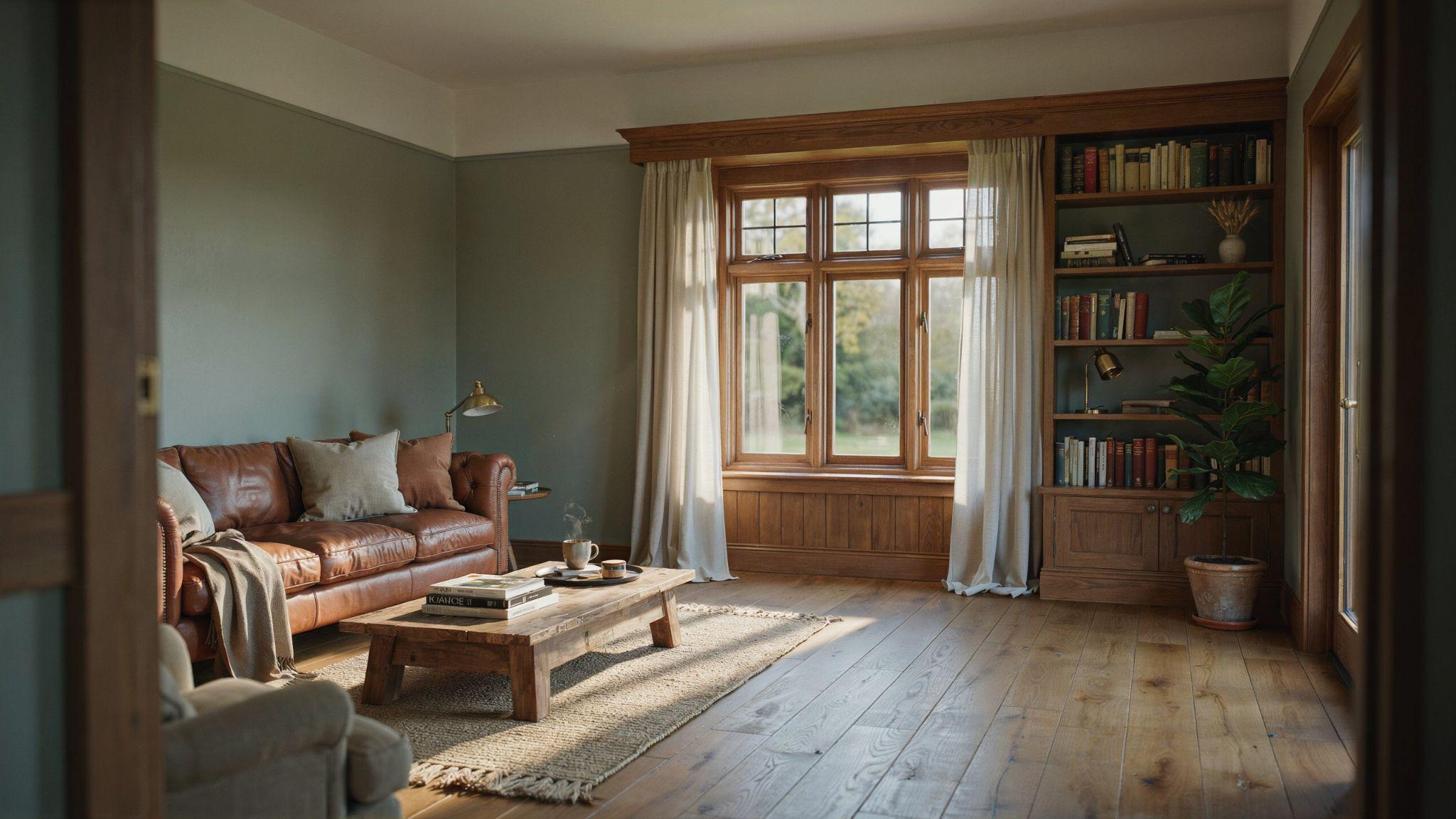 Classic craftsman window trim featuring clean lines and timeless architectural woodwork details.