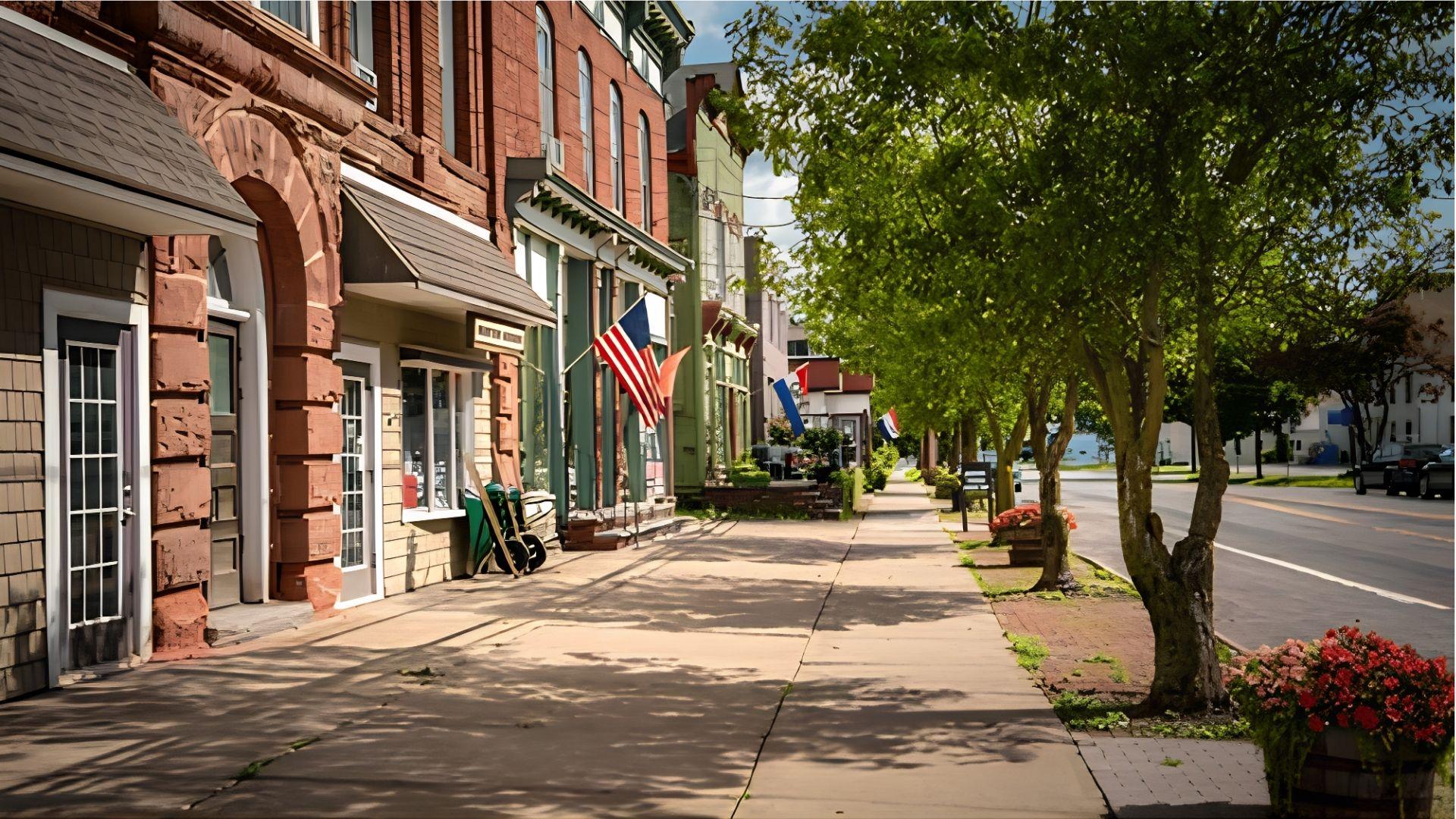 Stafford Block building used as a Wind Gap storefront in Sharp Objects