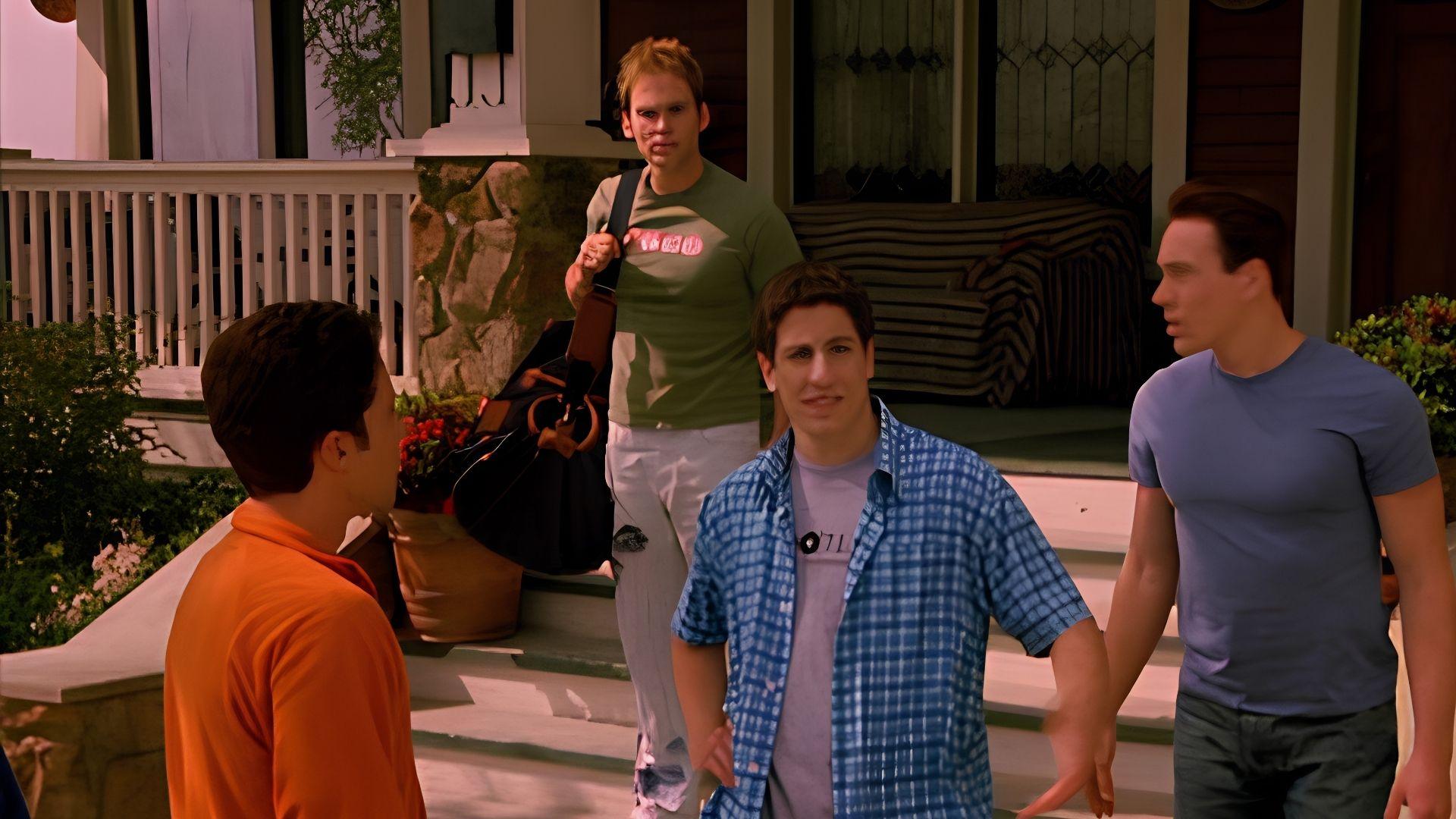 Still from American Pie 2 showing the main cast of the film