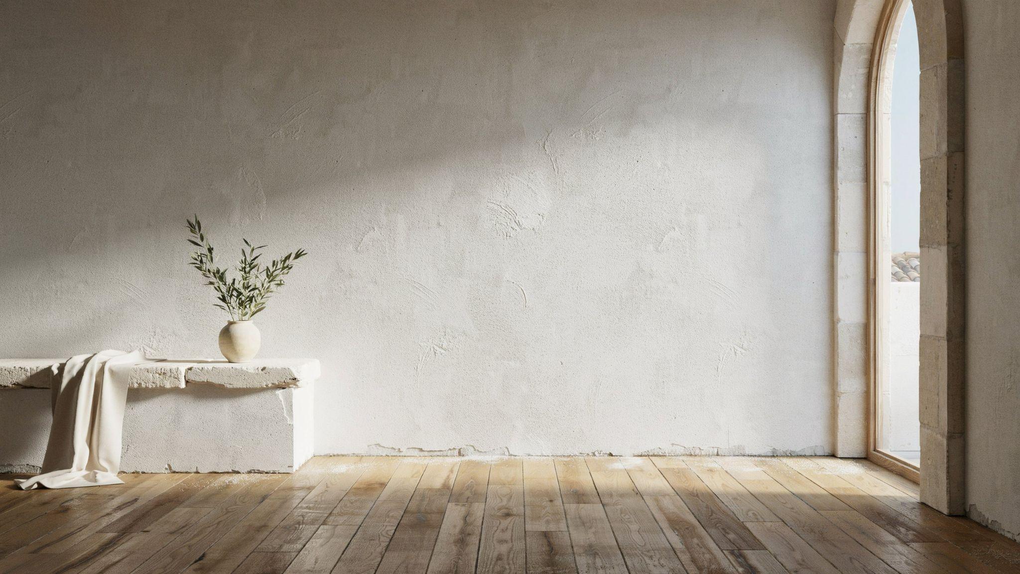 Mediterranean space with terracotta and clay tones in warm earthy decor.