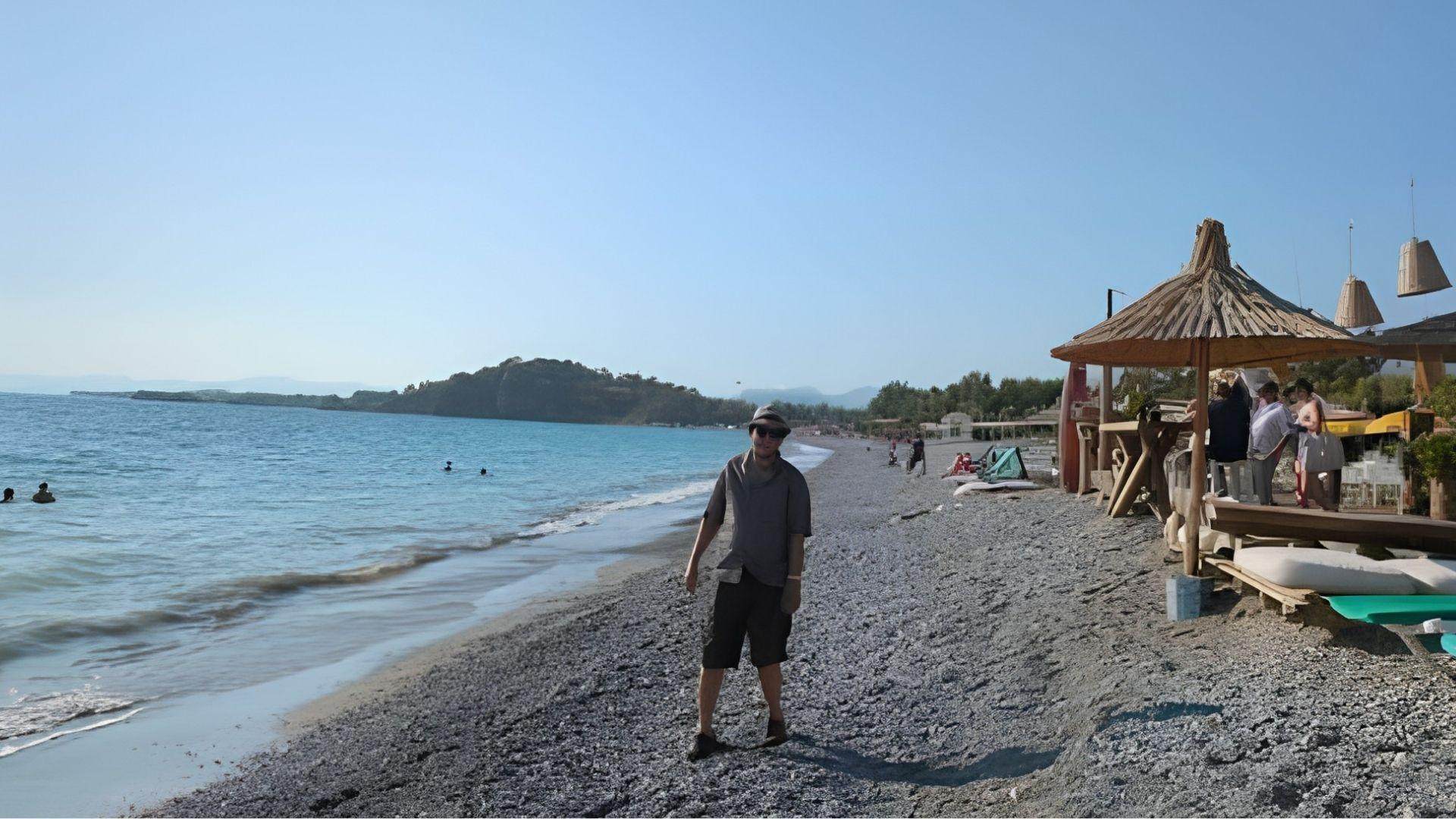 Pebble beach in Fethiye, Turkey where Bond recovers in Skyfall