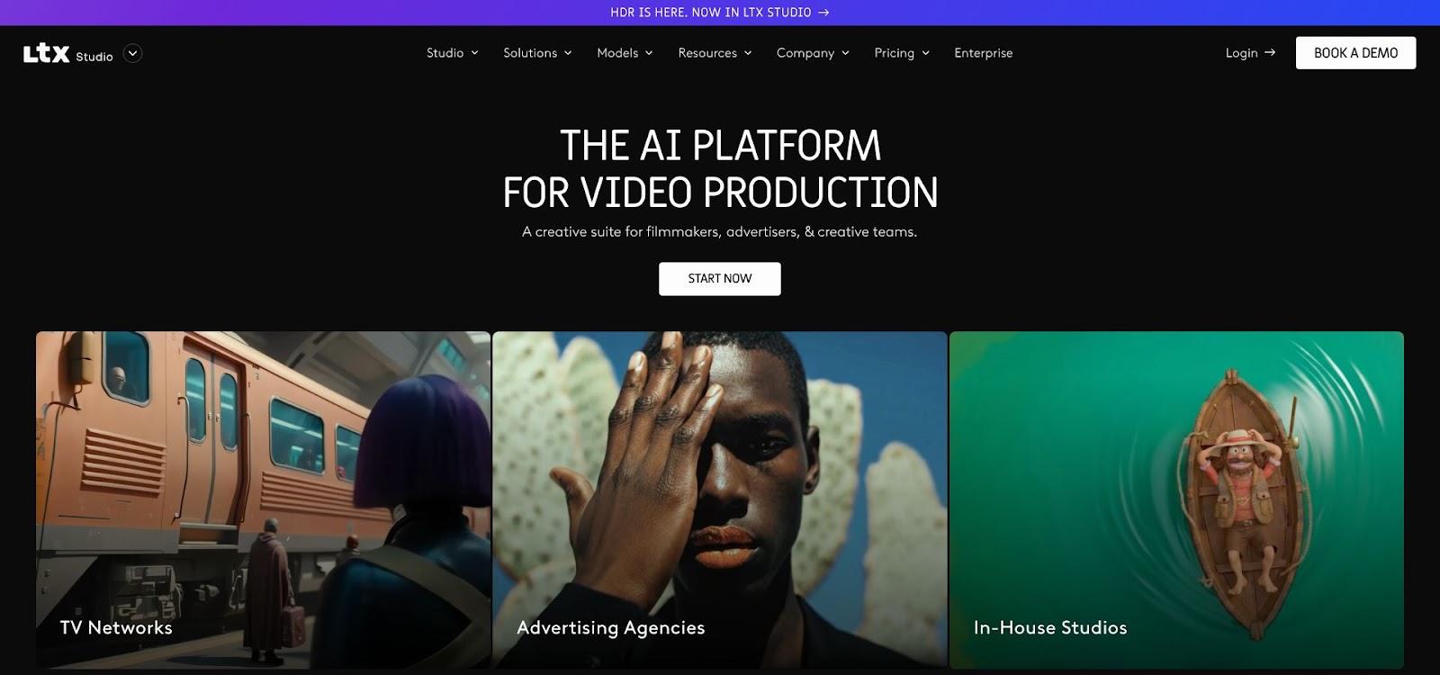 LTX Studio AI video storyboard and trained actor system interface
