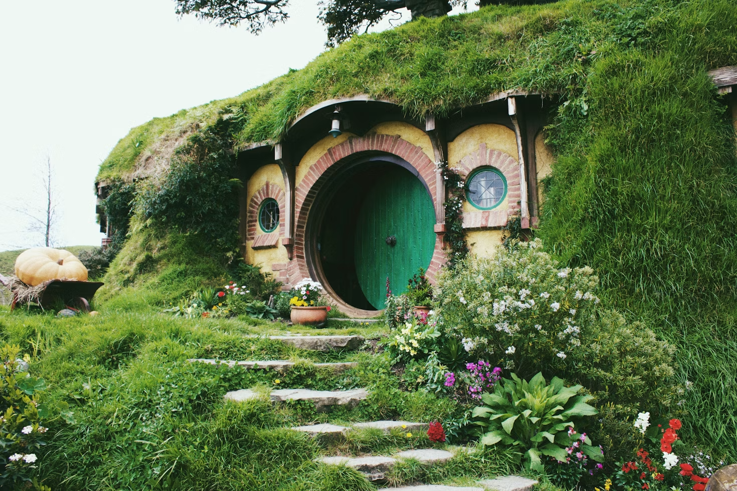 The Green Dragon Inn, a famous Hobbiton filming location.