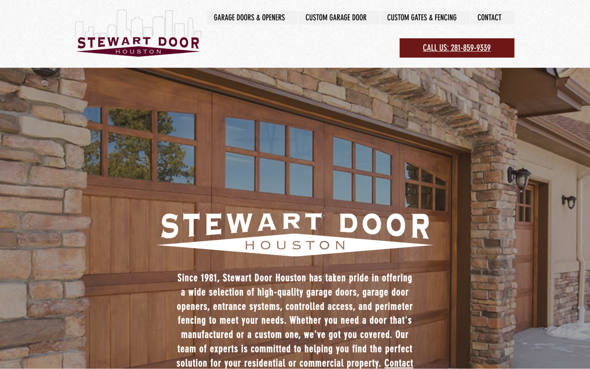 Stewart Door Houston - Best for Custom Garage Door Options and Access Control Systems
