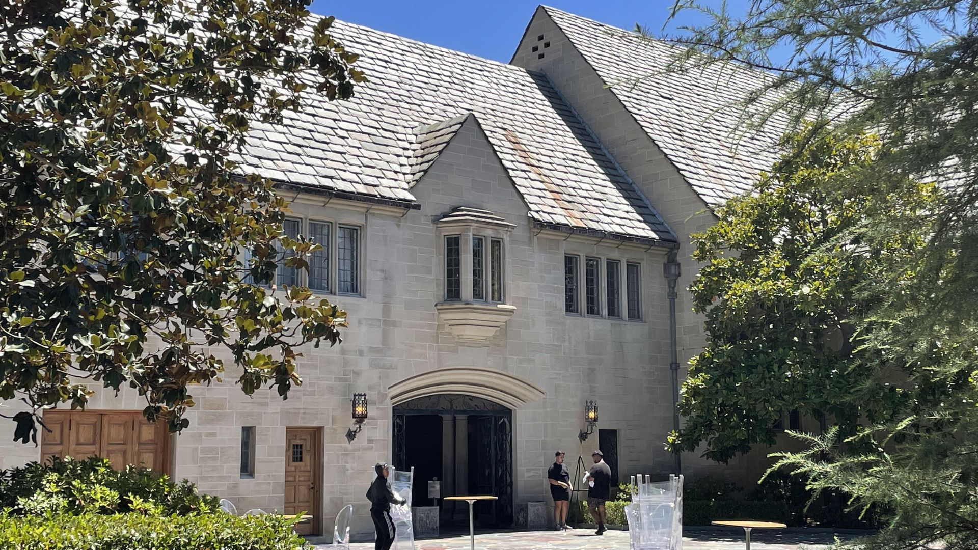 Greystone Mansion as Chilton Academy in frame.